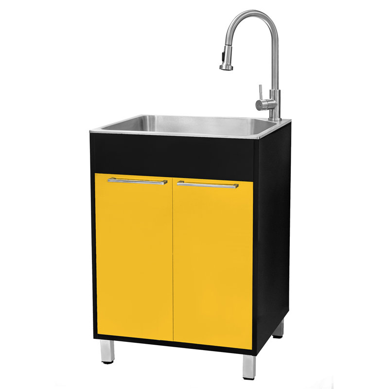 Presenza AllInOne 24.1" L x 21.3" W Free Standing Laundry Sink with